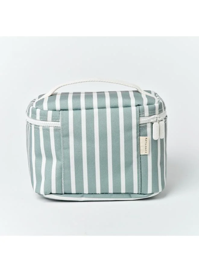 SUNNY LIFE Kids Lunch Bag Eli the Elephant Green Stripe